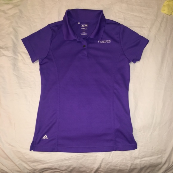 purple adidas golf shirt